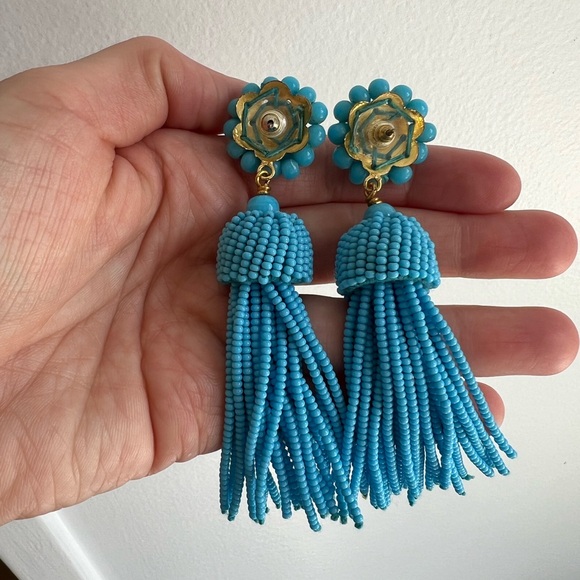 Lisa Lerch Tassel Earrings, Turquoise - Picture 2 of 2
